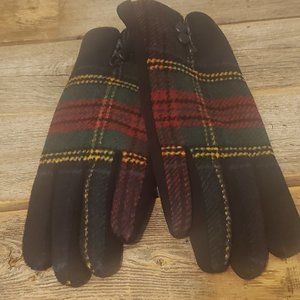 Blue Plaid Gloves